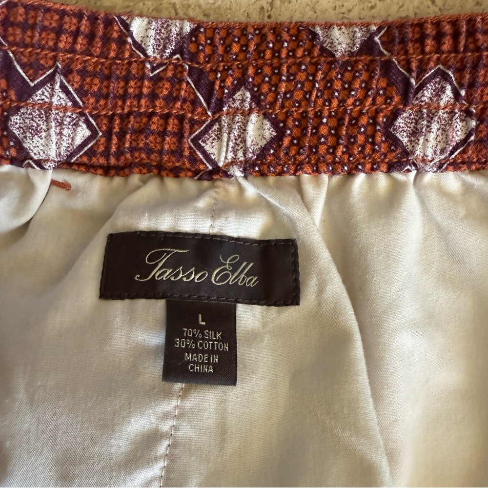 Tasso Elba Geometric Pattern Drawstring Casual Pa… - image 5